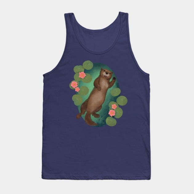 Swimming Otter Tank Top by LauraGraves